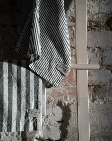Ernst kitchen towel thin stripes 47x70 cm - Sage-white - ERNST
