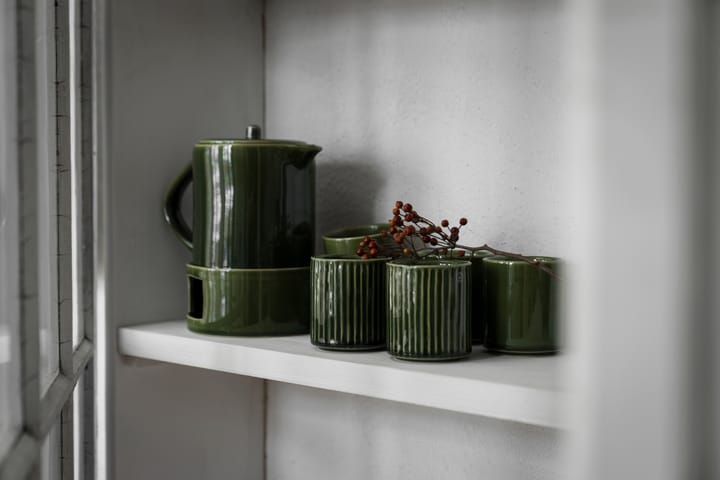 Ernst mug without handle ribbed 19 cl, Green ERNST