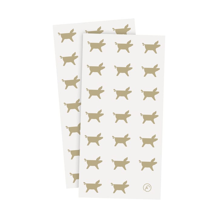 Ernst napkin Christmas pig 10x20 cm 20-pack - White-beige - ERNST