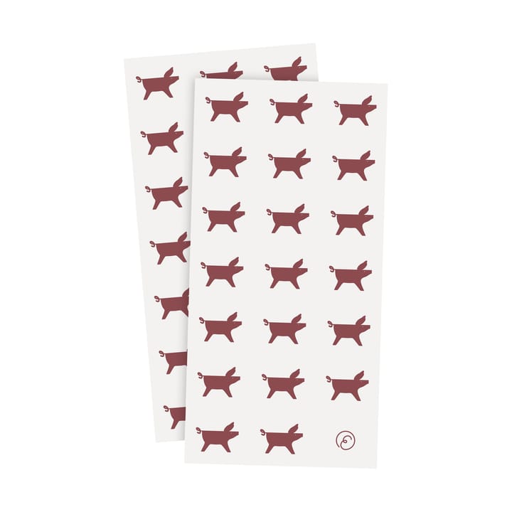Ernst napkin Christmas pig 10x20 cm 20-pack - White-red - ERNST