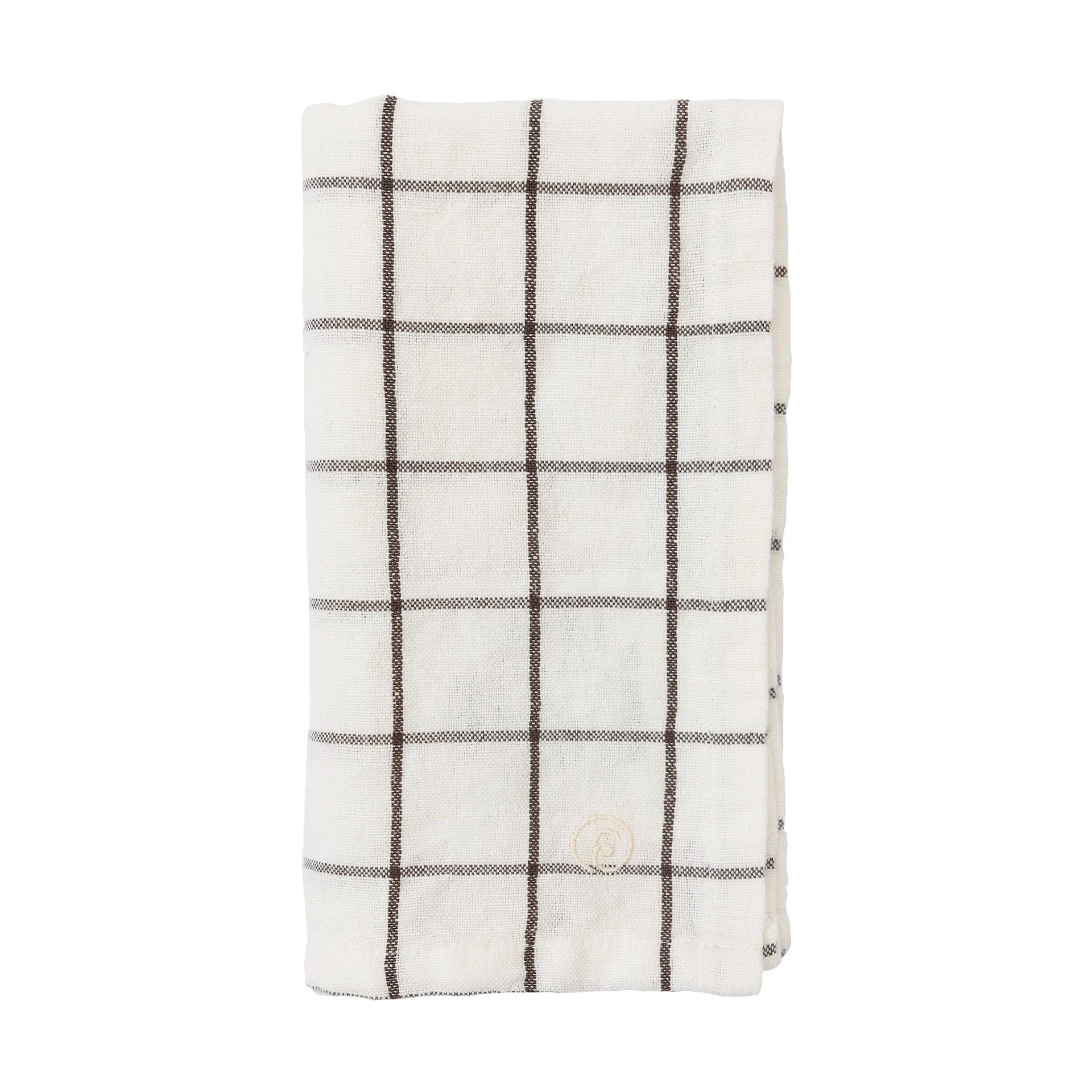 Ernst napkin large checkered 40x40 cm, White-brown ERNST