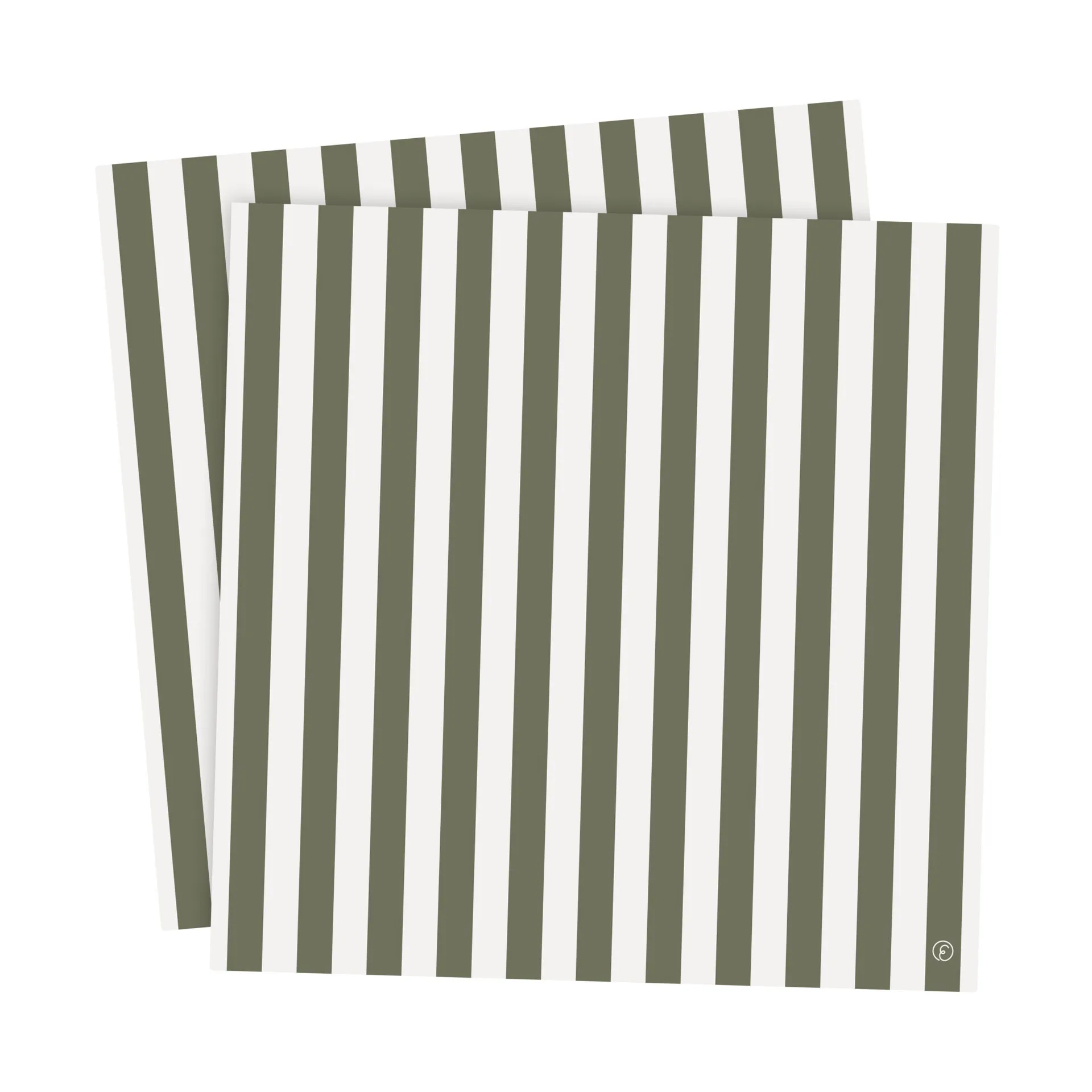 Ernst napkin striped 33x33 cm 20-pack, Green-white ERNST