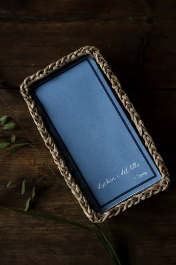 Ernst napkin with quote Lycka i det lilla 20-pack - Blue - ERNST