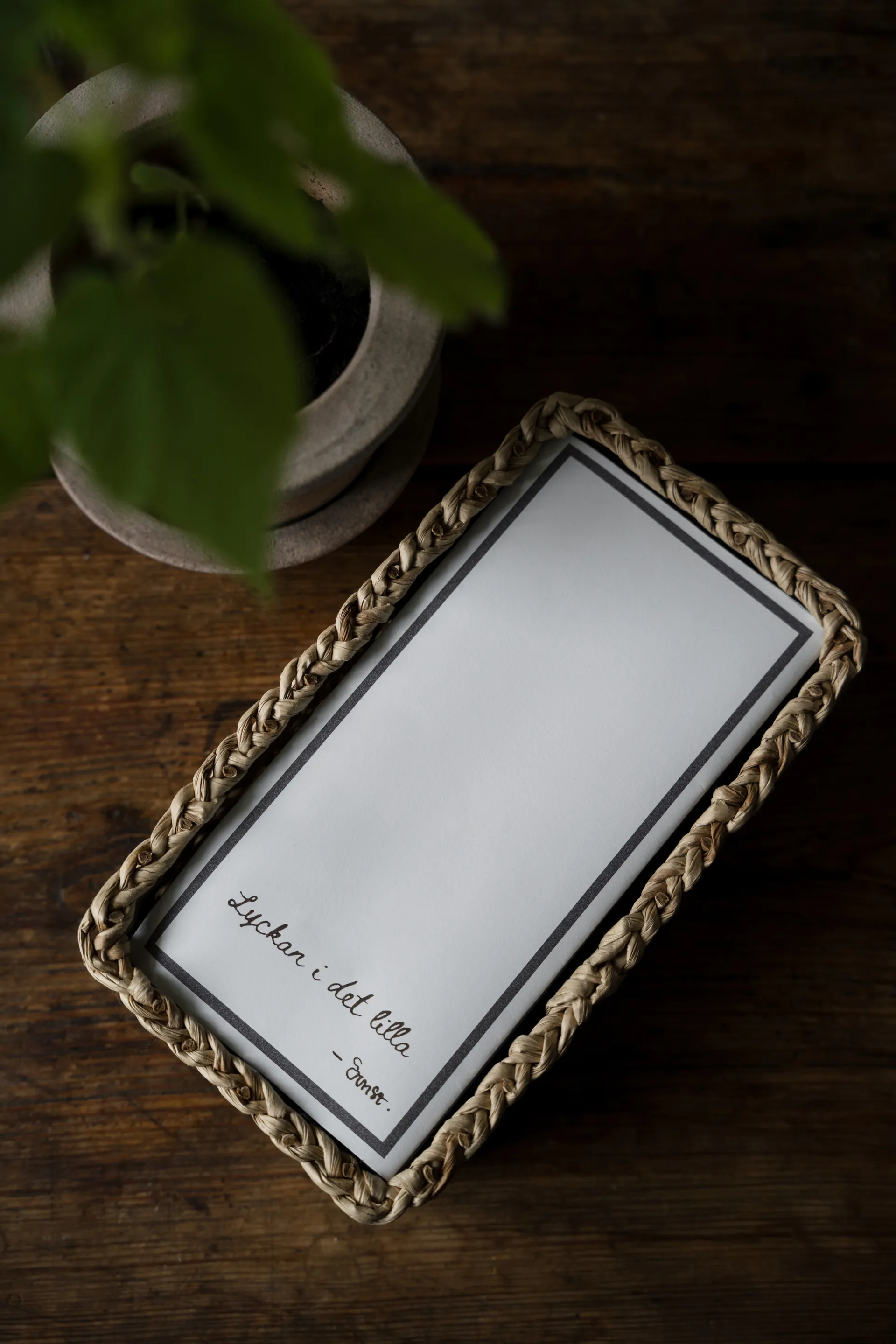 Ernst napkin with quote Lycka i det lilla 20-pack, White ERNST