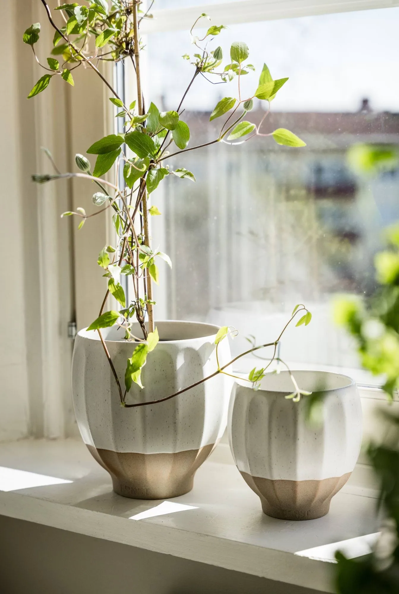 Ernst plant pot, White-natural, Ø14x14 cm ERNST