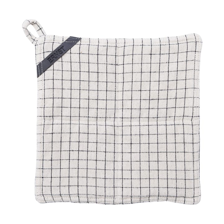 Ernst pot holder checkered 25x25 cm, Checkered nature-black ERNST