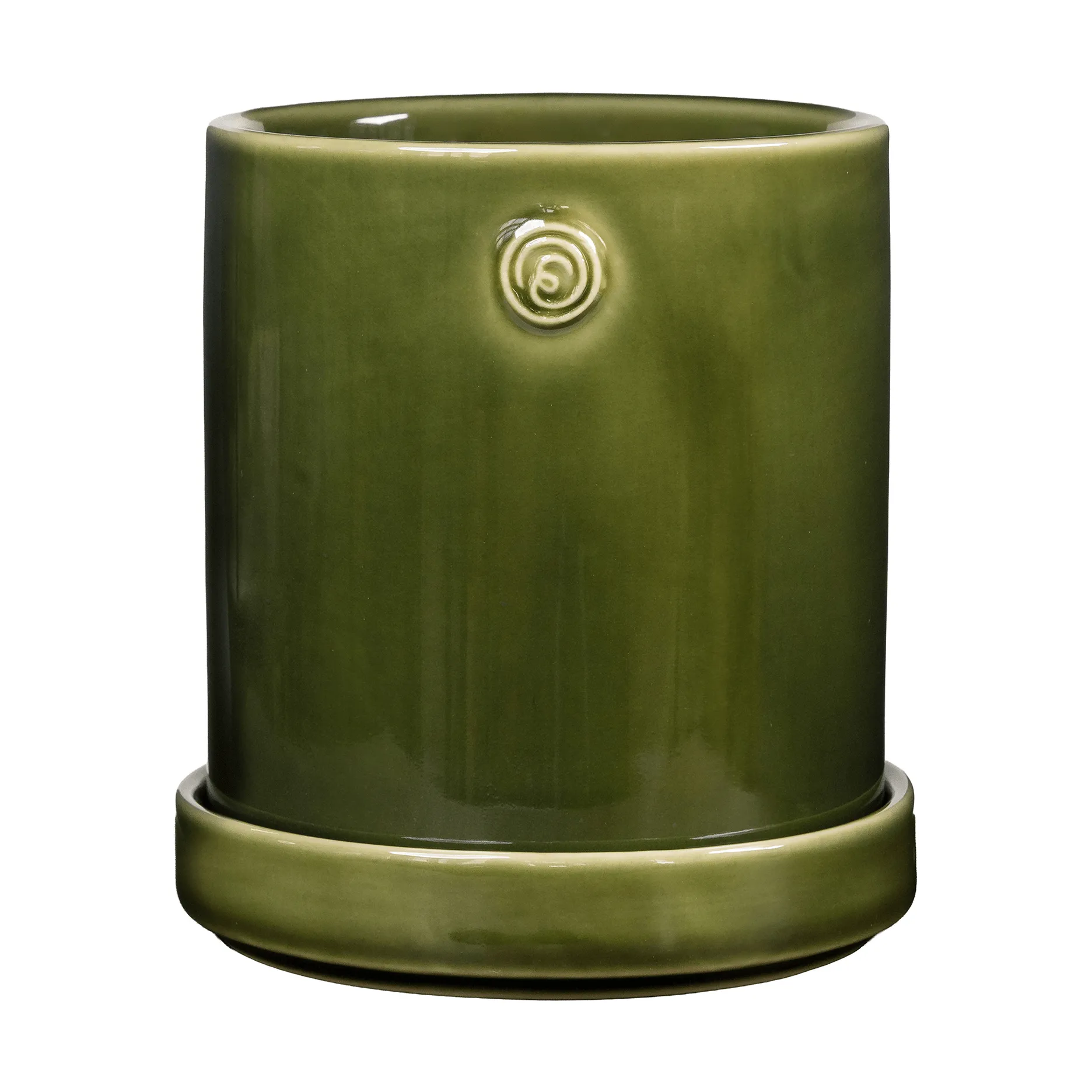 Ernst pot with saucer, Green, Ø10x11 cm ERNST