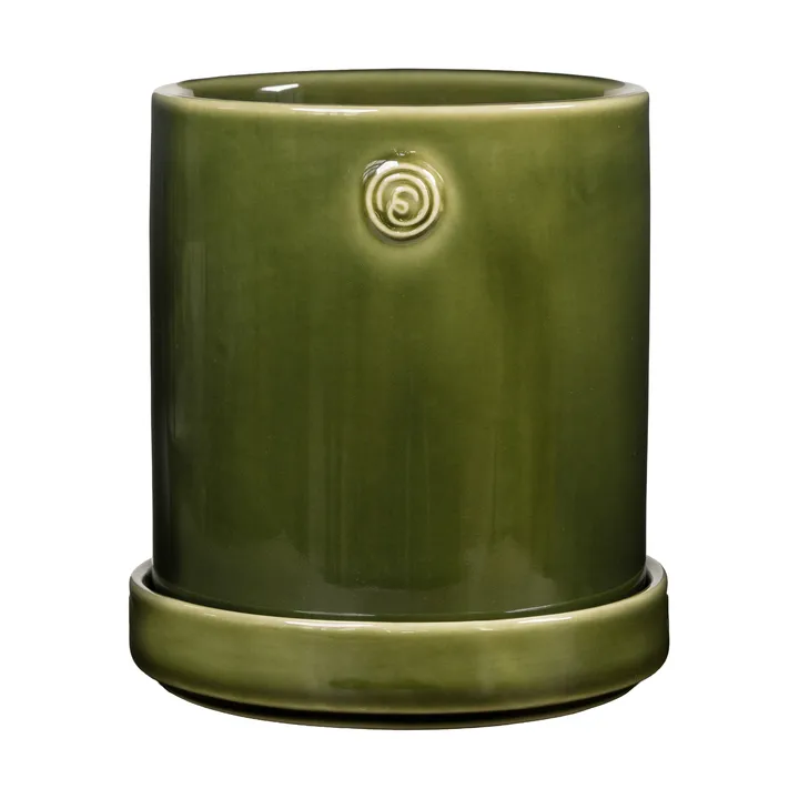 Ernst pot with saucer - Green, Ø13x13 cm - ERNST