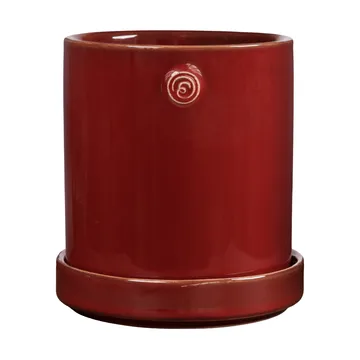 Ernst pot with saucer - Red, Ø13x13 cm - ERNST