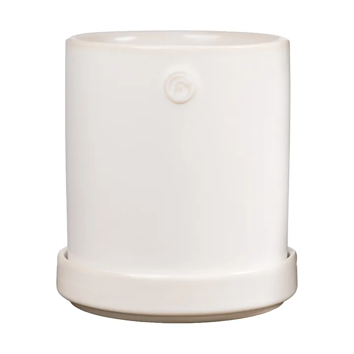 Ernst pot with saucer - White, Ø13x13 cm - ERNST