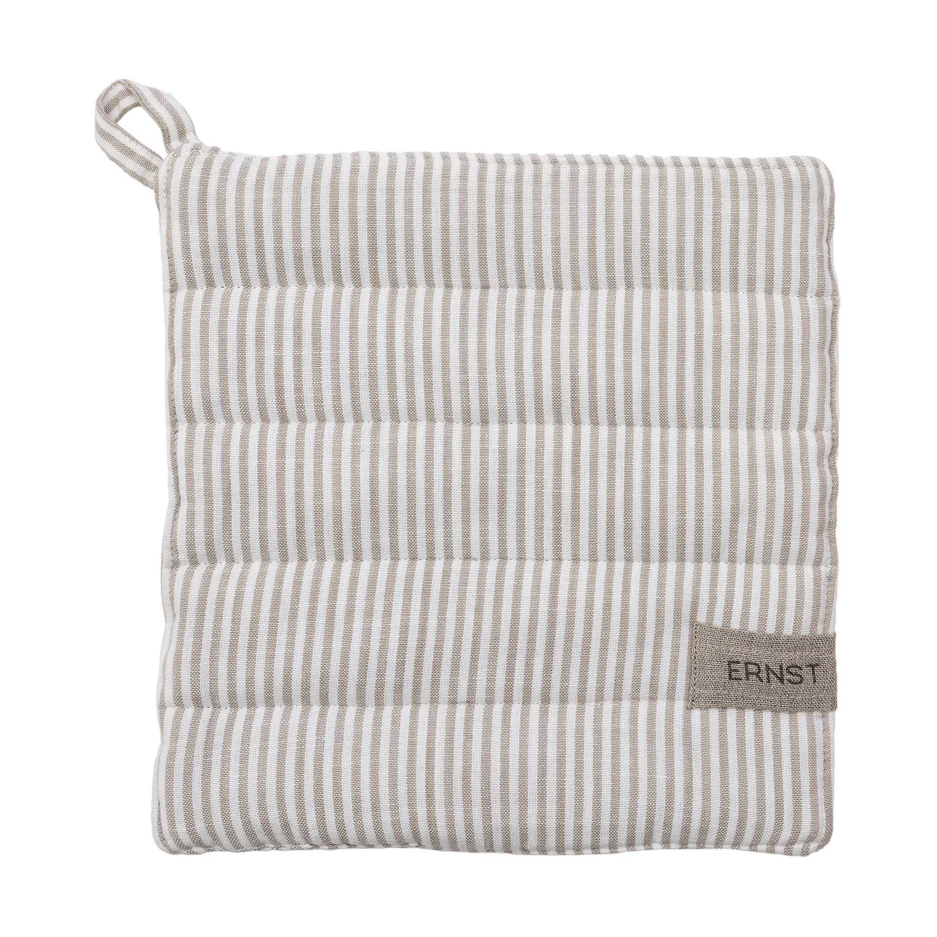 Ernst potholder striped 23x25 cm, Beige-white stripe ERNST