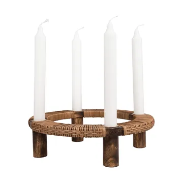 Ernst round candle holder, 4 candles - Dark wood - ERNST