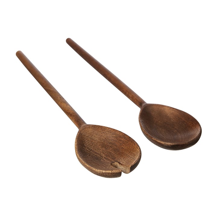 Ernst salad cutlery mangowood 2 pieces - Dark brown - ERNST