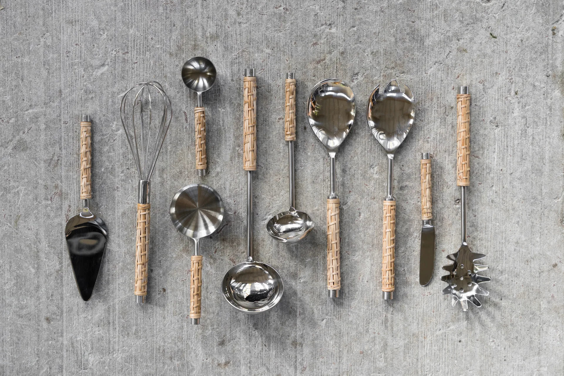 Ernst salad servers braided handle 2 pieces, Seagrass, 28 cm ERNST