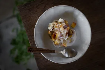 Ernst side plate stoneware - White-nature, Ø17x3 cm - ERNST