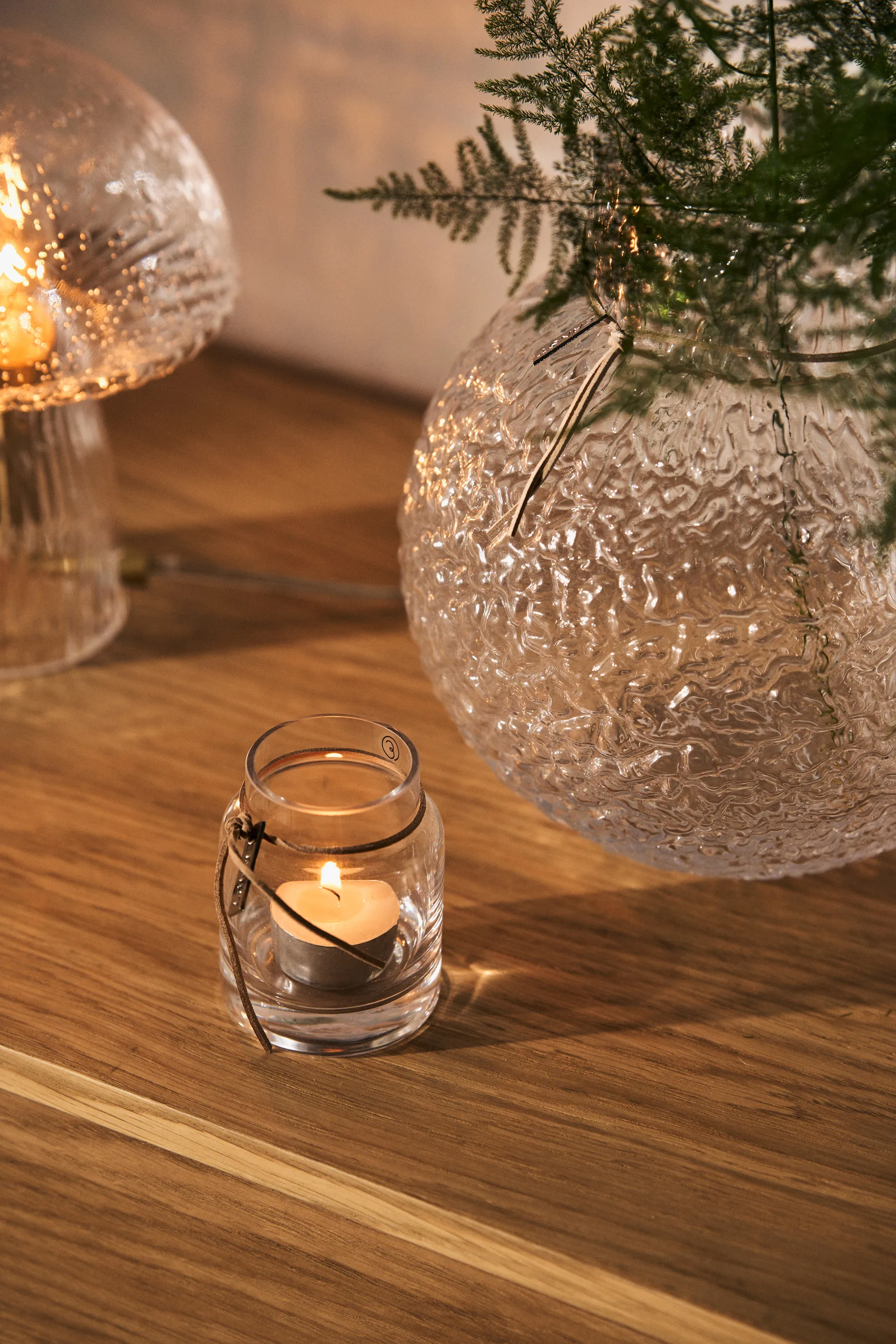 Ernst structure glass vase clear, Ø21x22 cm ERNST