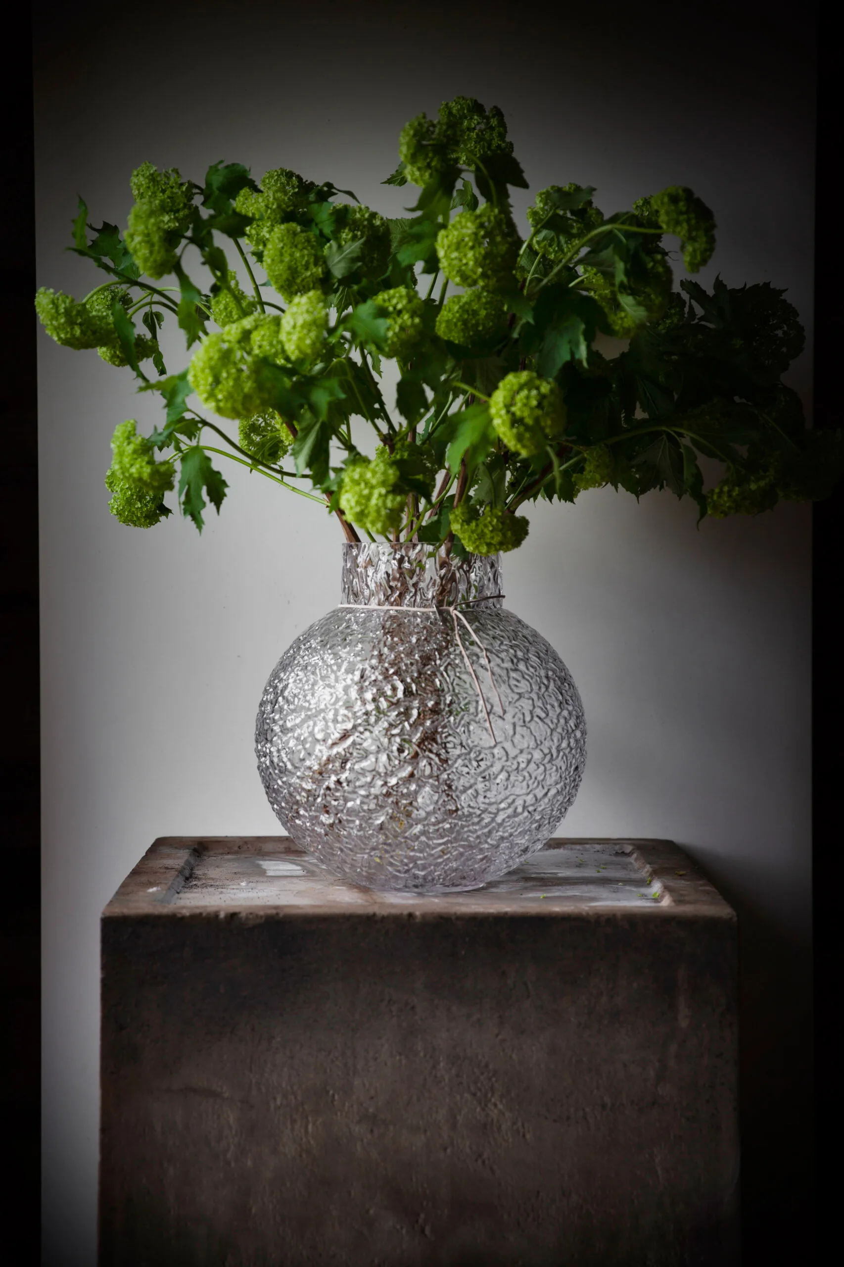 Ernst structure glass vase clear, Ø29 cm ERNST