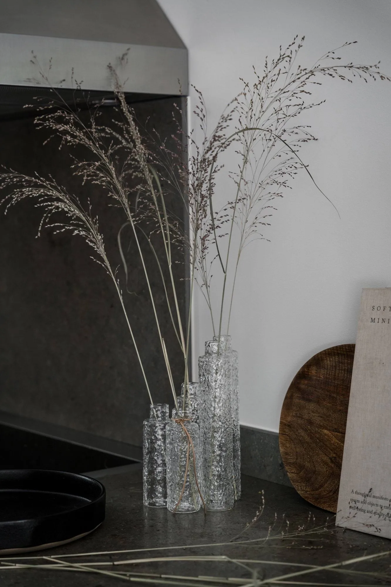 Ernst structure glass vase clear, Ø5x15 cm ERNST