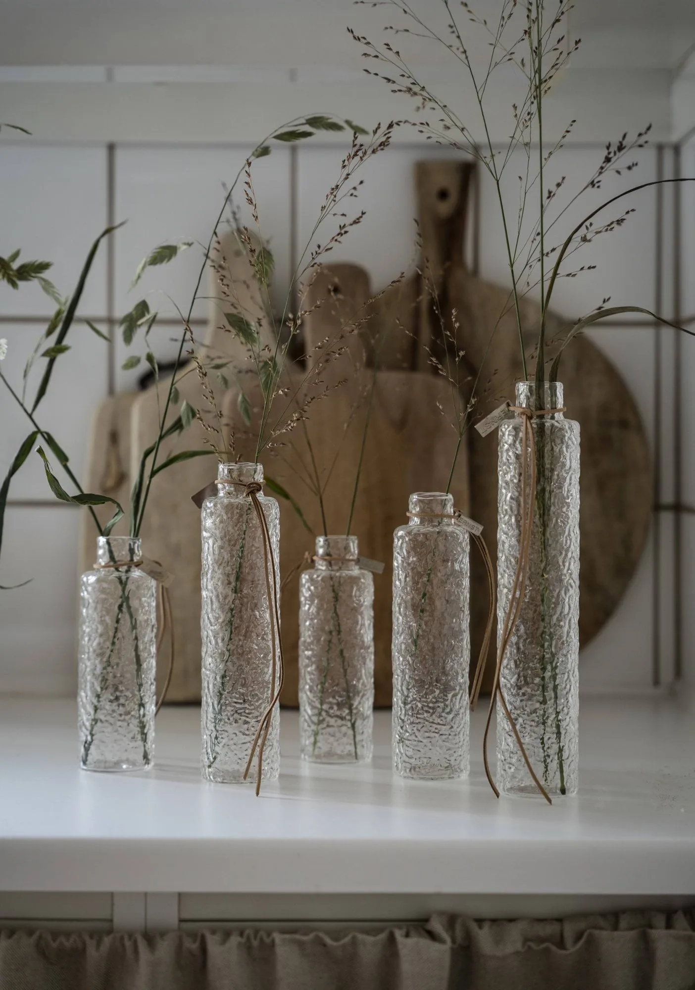 Ernst structure glass vase clear, Ø5x20 cm ERNST