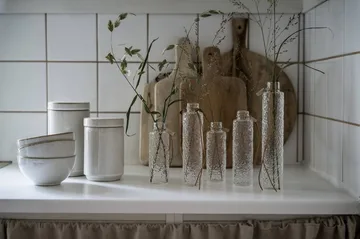 Ernst structure glass vase clear - Ø5x25 cm - ERNST