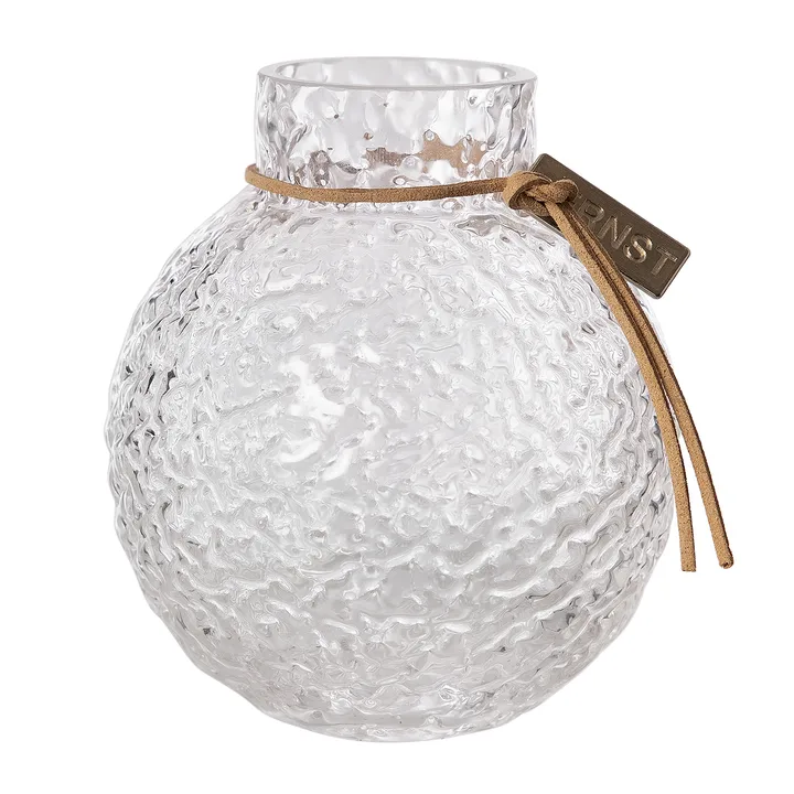 Ernst structure glass vase clear - Ø9x10 cm - ERNST