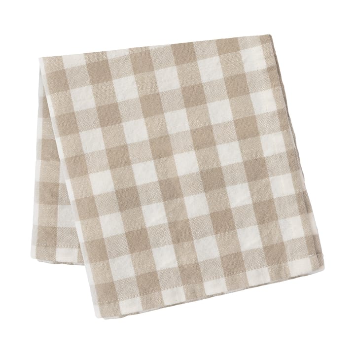 Ernst tablecloth checkered 145x340 cm, Beige-white ERNST