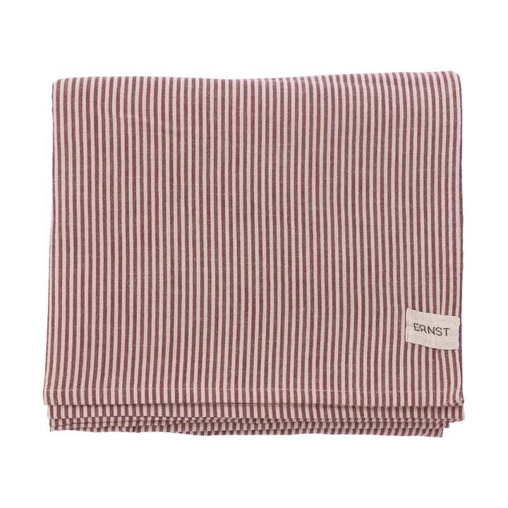 Ernst tablecloth narrow stripes 145x300 cm - Red-beige - ERNST