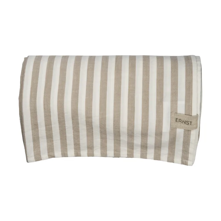 Ernst tablecloth striped 145x300 cm - Beige-white - ERNST