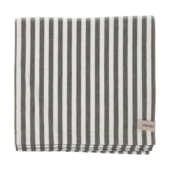 Ernst tablecloth striped 145x300 cm - Green-white - ERNST