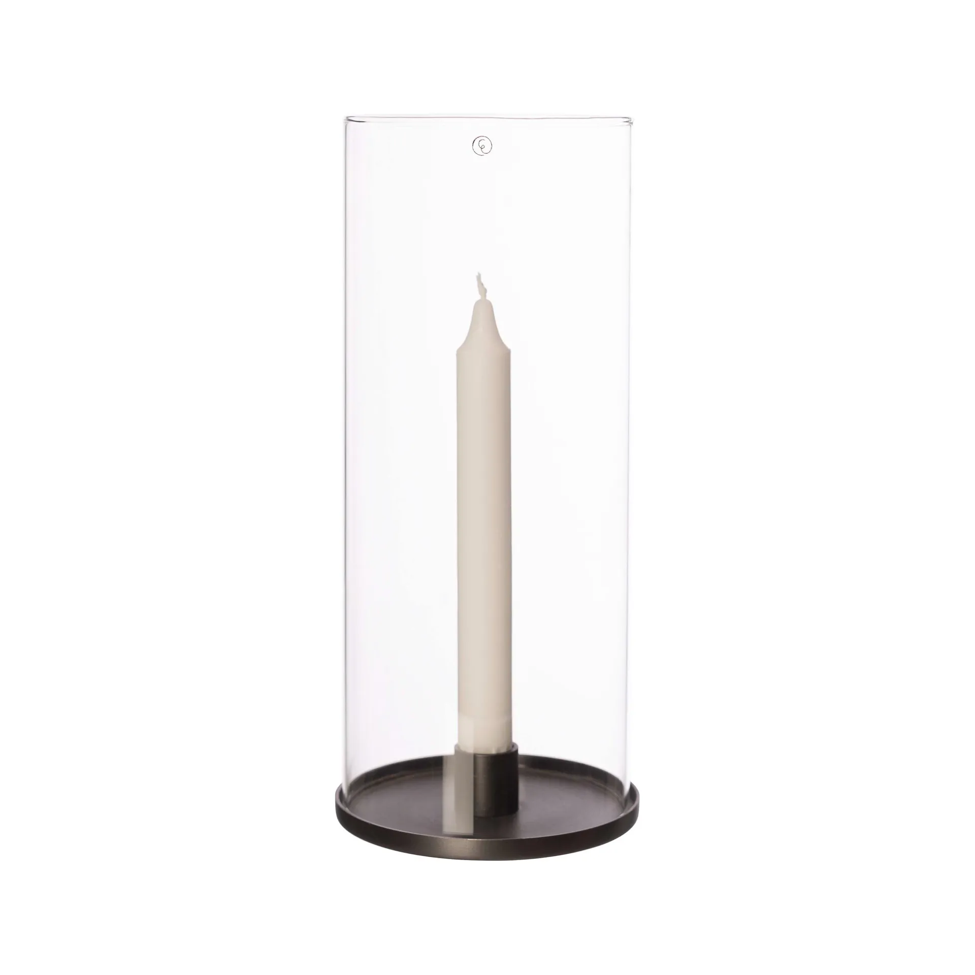 Ernst tealight holder for long candle 28 cm, Black aluminium ERNST