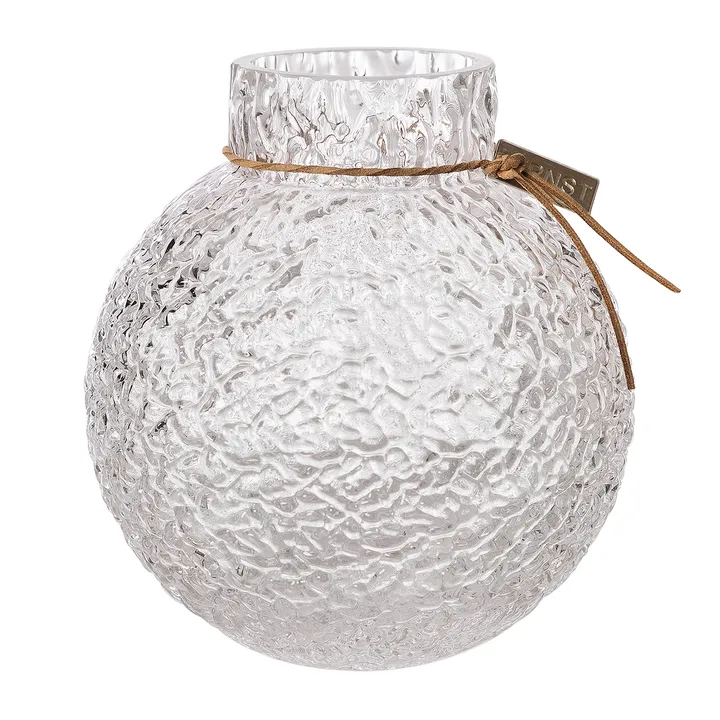 Ernst textured glass vase clear - Ø13x14 cm - ERNST
