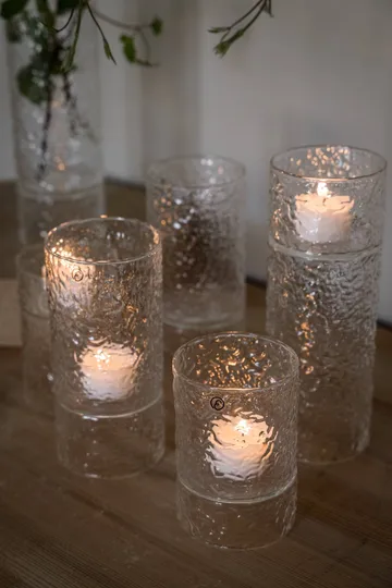 Ernst vase/tealight holder textured - Ø7.5x11 cm - ERNST