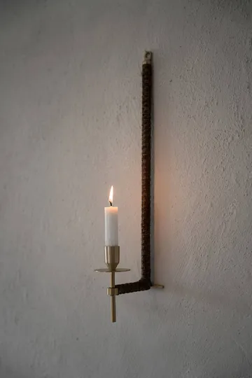 Ernst wall candle holder woven - Brass, 47 cm - ERNST