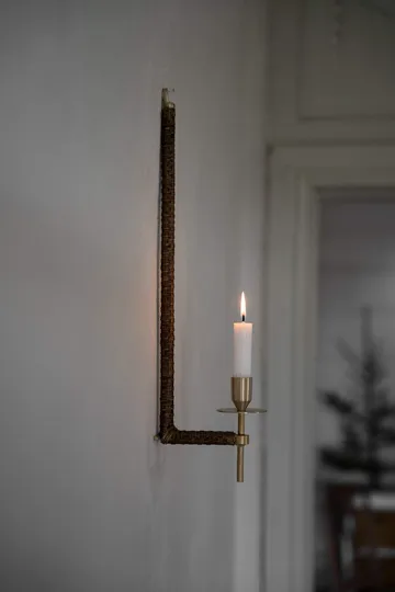 Ernst wall candle holder woven - Brass, 47 cm - ERNST