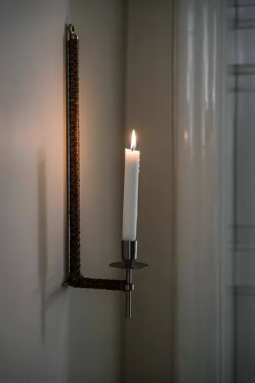 Ernst wall candle holder woven - Brushed steel, 47 cm - ERNST