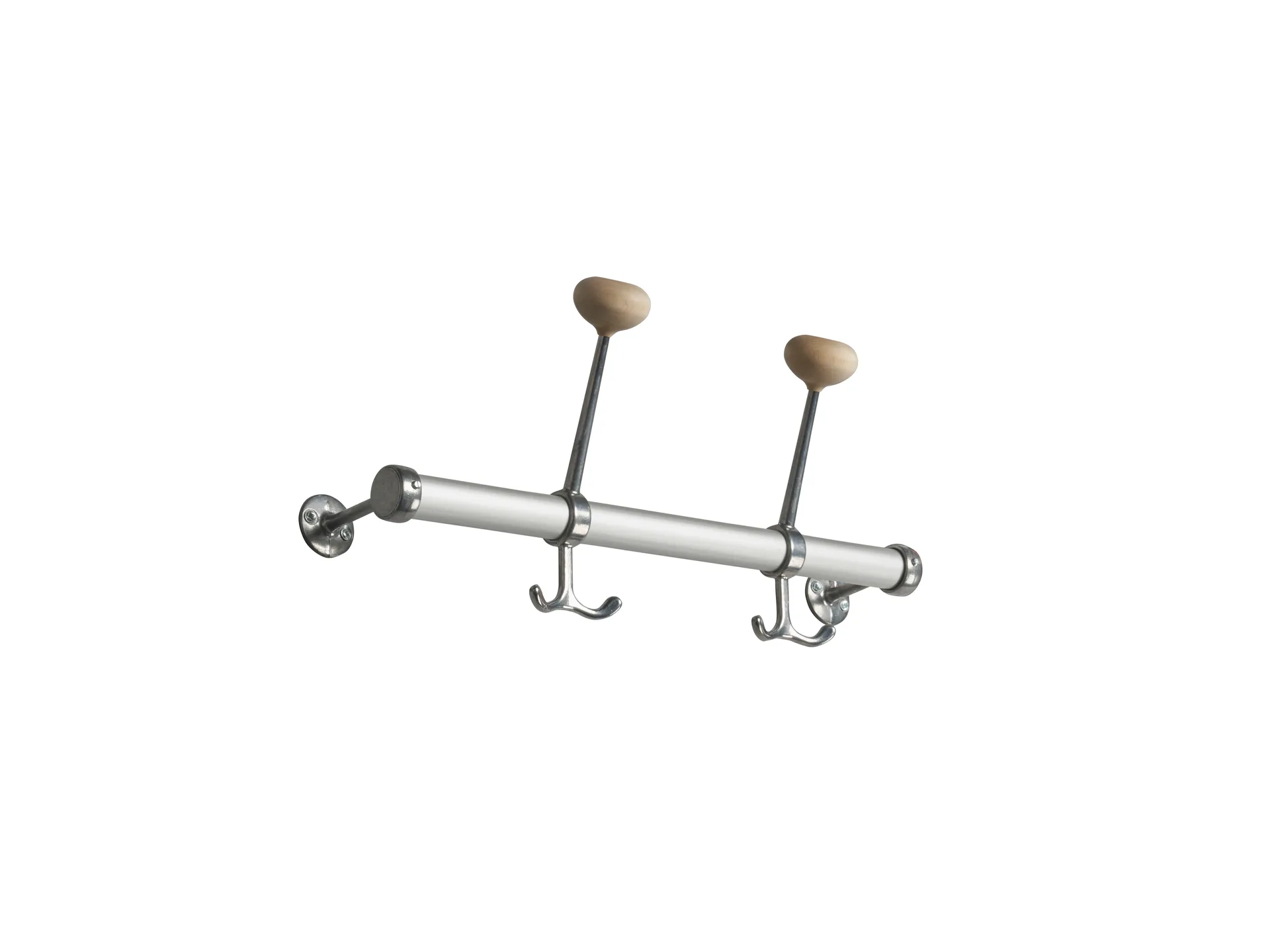 Gustav Hat Hook Rack 40 cm 2 hooks, Aluminum-black Essem Design