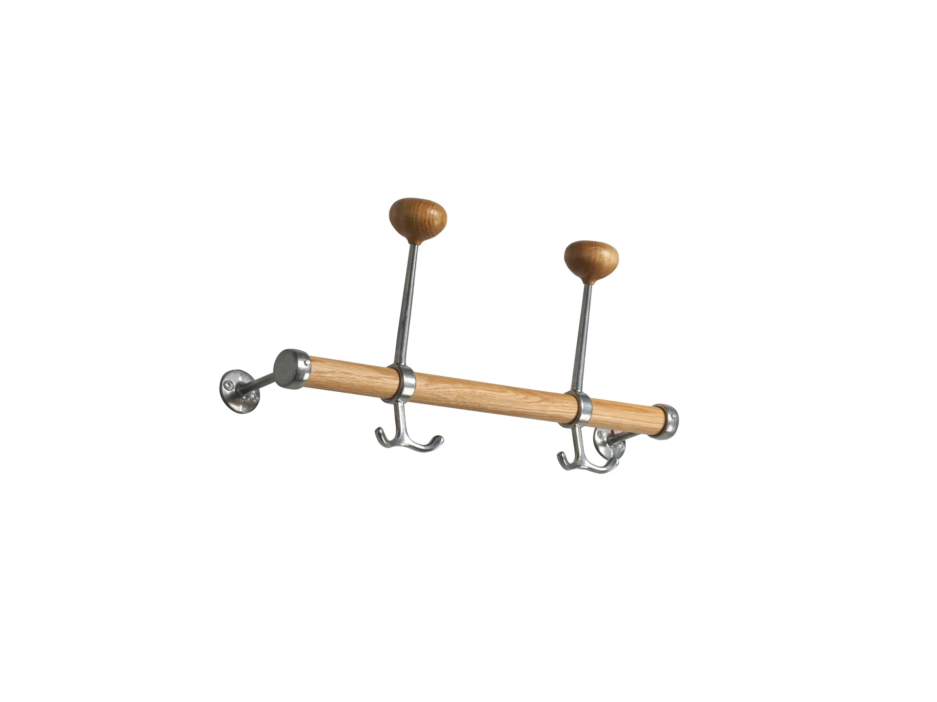 Gustav Hat Hook Rack 40 cm 2 hooks, Oak-black Essem Design