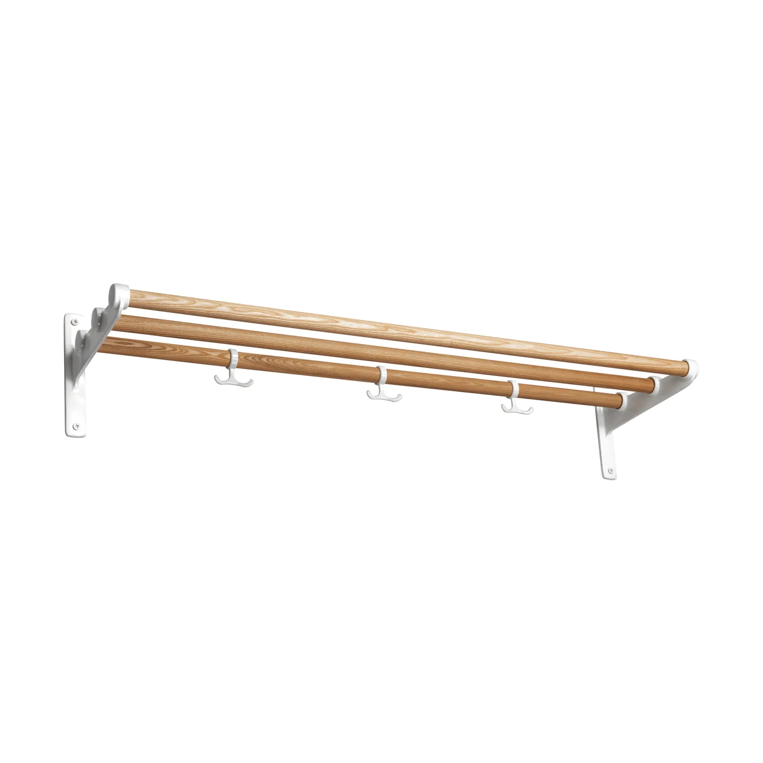 Nostalgi hat shelf/ shoe shelf, Ash-white, 100 cm Essem Design