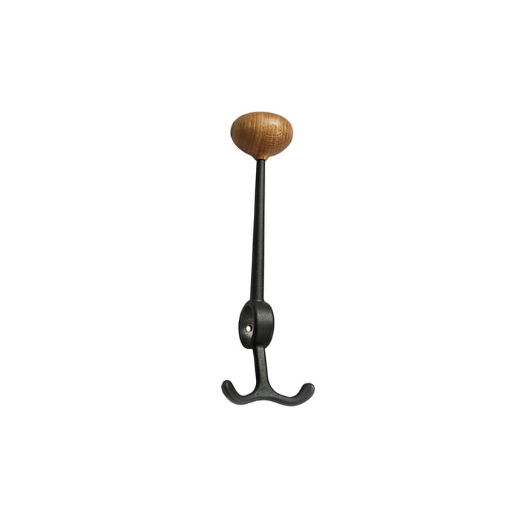 Oskar hook, Black, oak knob Essem Design