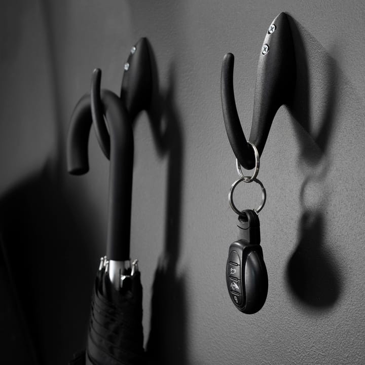 Papa clothes hook, black, structure Essem Design