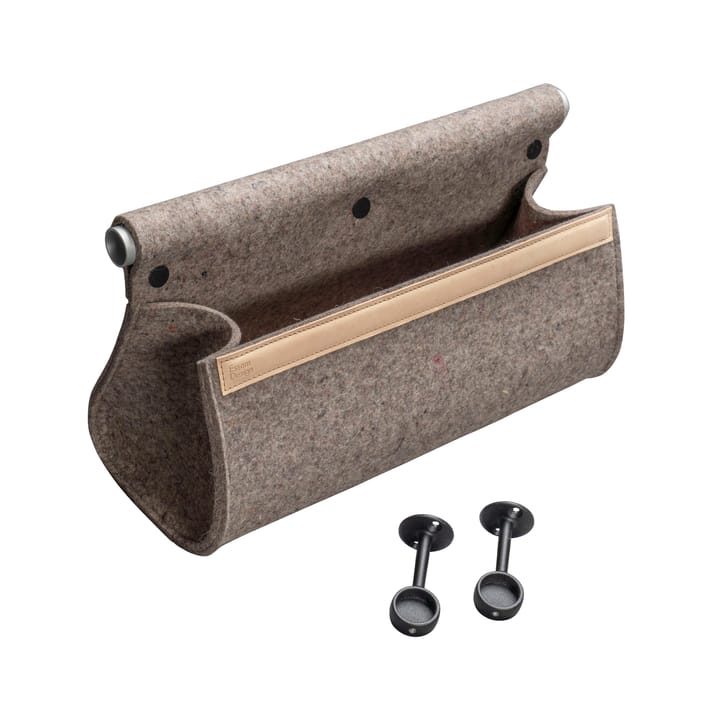 Ulrika wall storage - natural wool-black - Essem Design