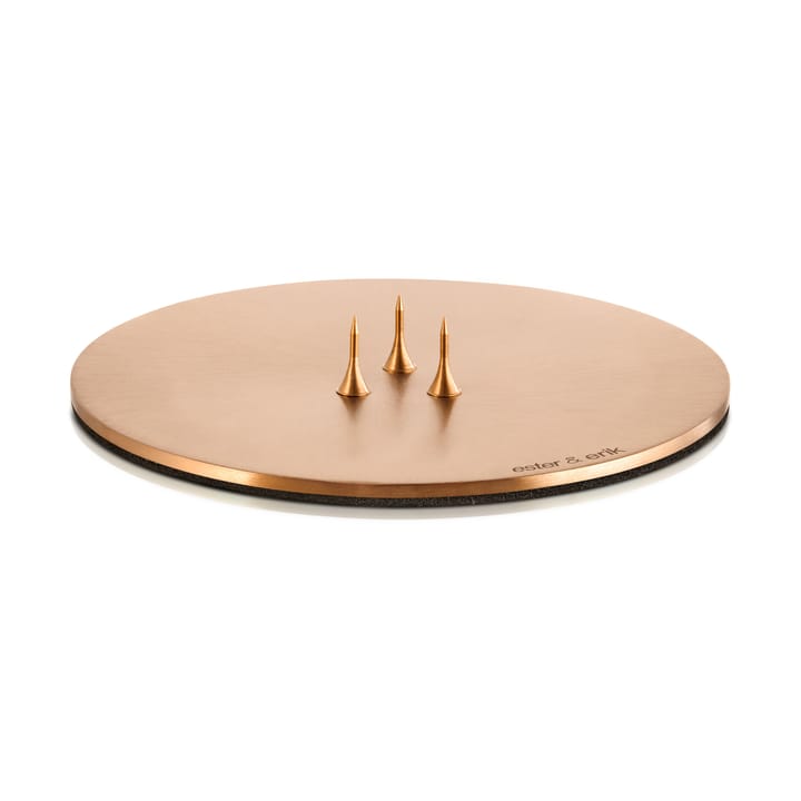 ester & erik candle holder Ø9 cm matte - Rose gold - Ester & erik