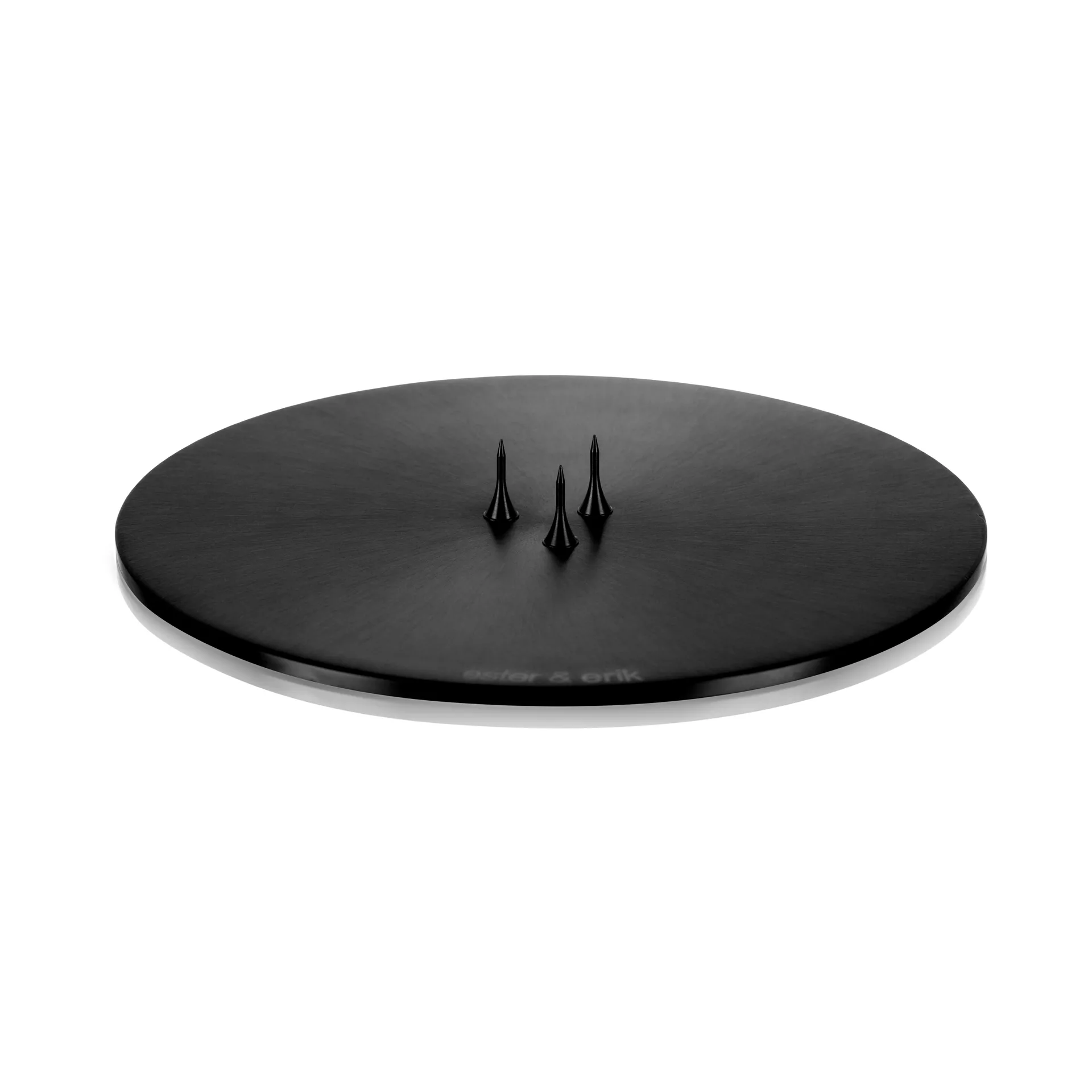 ester & erik candle plate Ø12 cm matte, black ester & erik