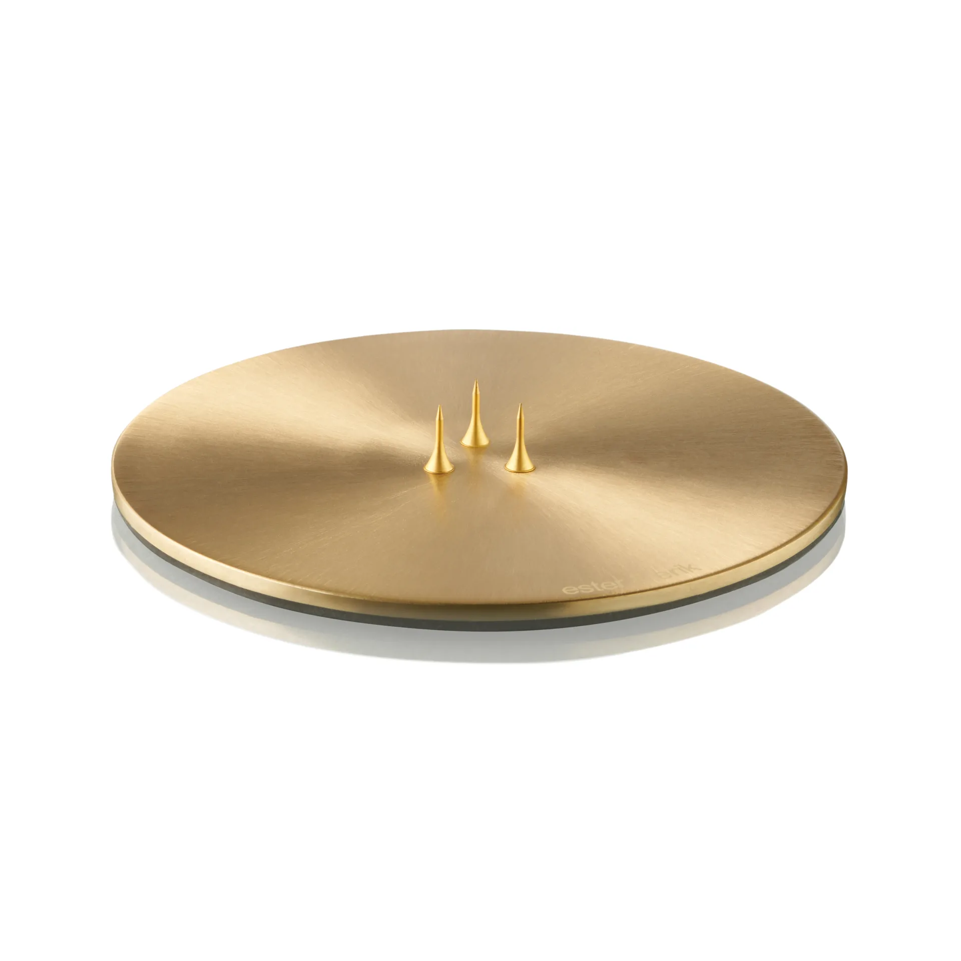 ester & erik candle plate Ø12 cm matte, gold ester & erik