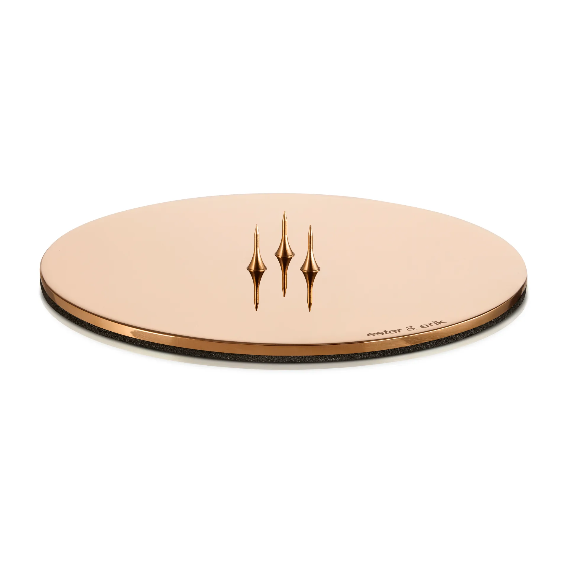 ester & erik candle plate Ø12 cm polished, Rosé gold ester & erik