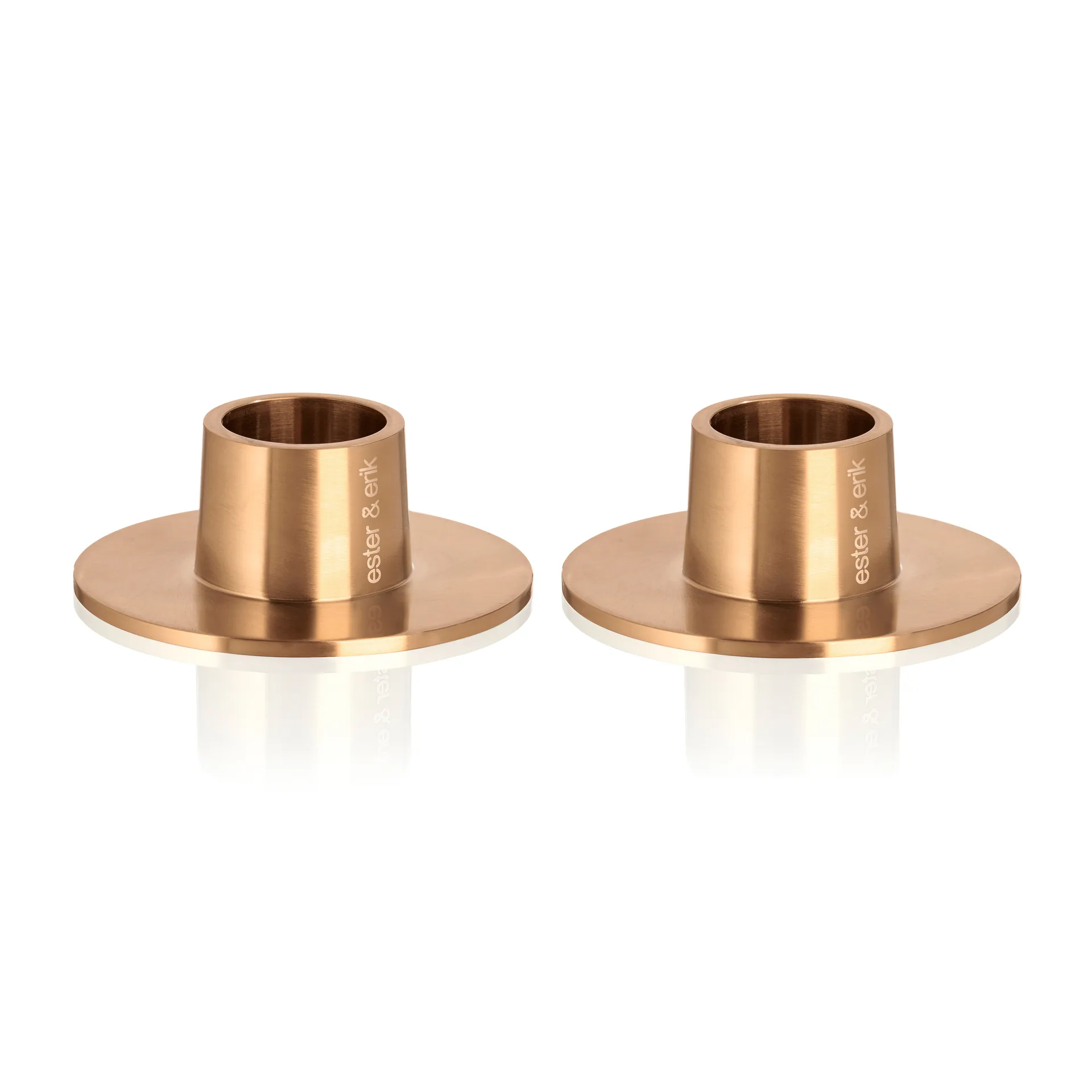 ester & erik candle sticks matte 2-pack, Rosé gold ester & erik