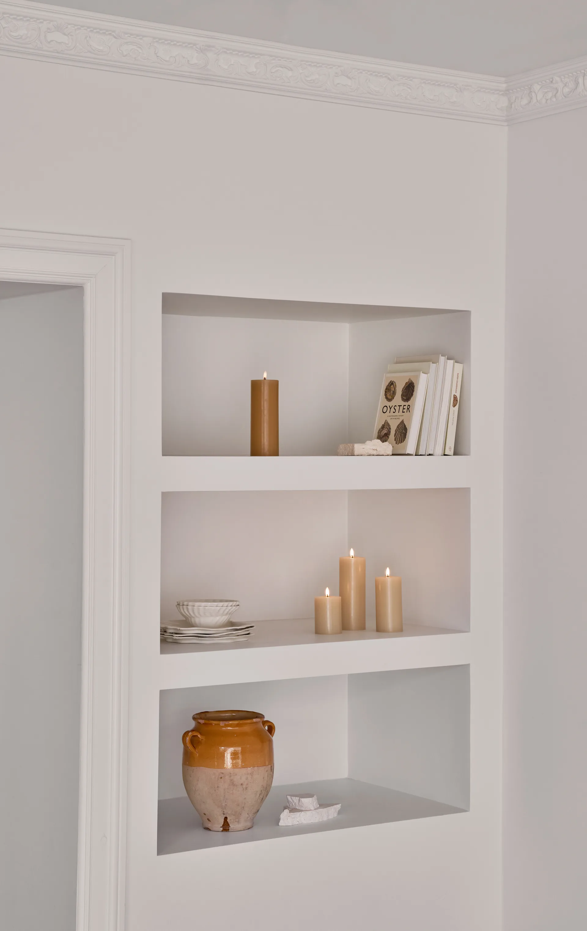 ester & erik pillar candle LED, 14 Pale ginger, 10 cm ester & erik