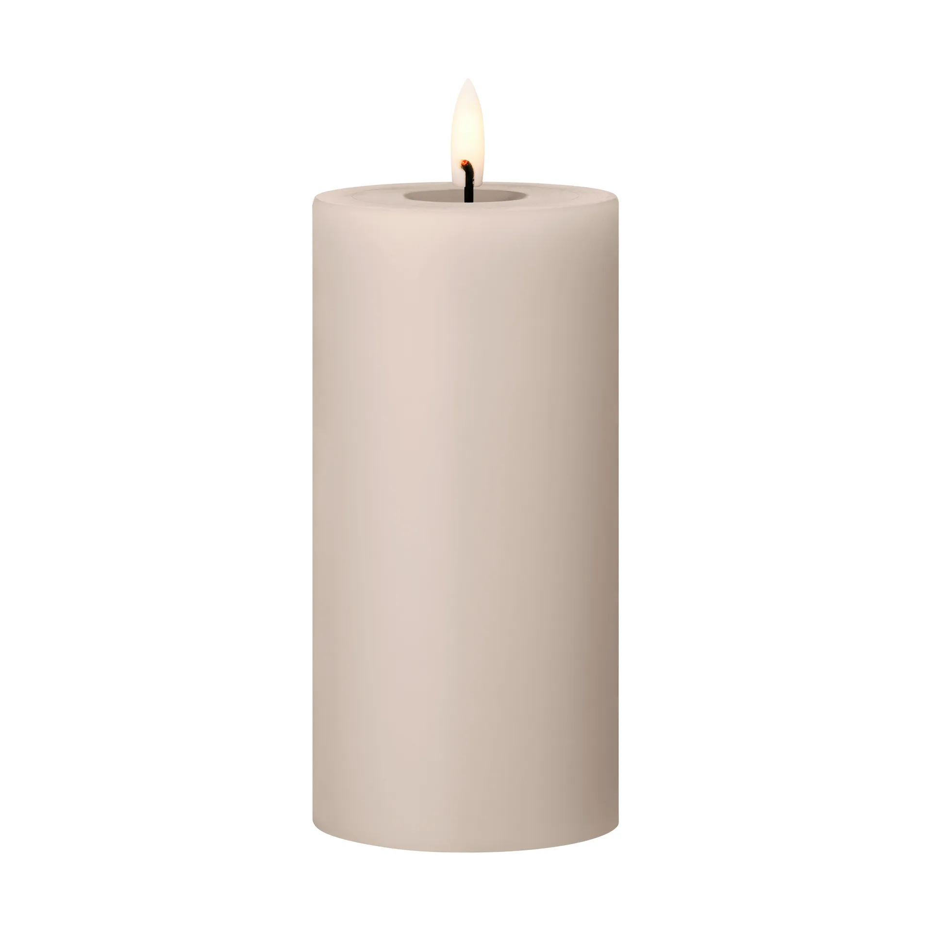 ester & erik pillar candle LED, 22 Linen Grey, 15 cm ester & erik