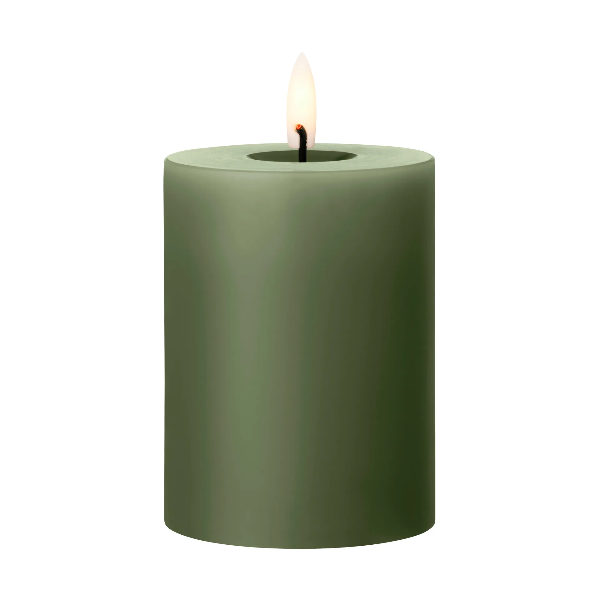 ester & erik pillar candle LED, 70 Green Soil, 10 cm ester & erik