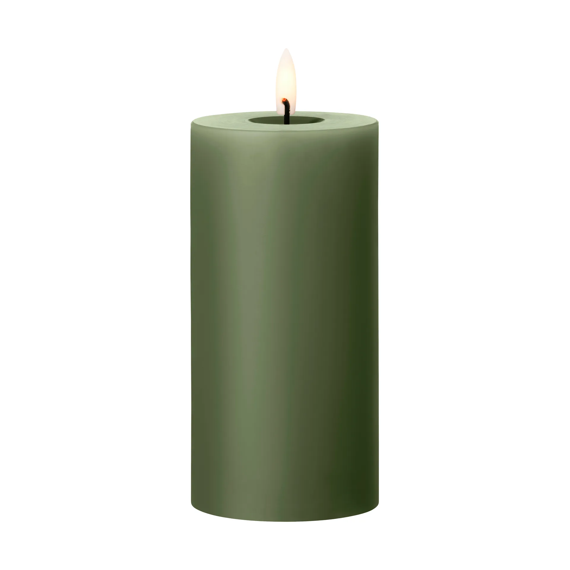ester & erik pillar candle LED, 70 Green Soil, 15 cm ester & erik